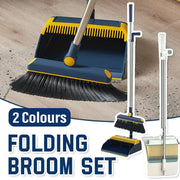 Folding Broom Dustpan Set Rotating Household Sweeping Hair Removal Cleaning Tool - White V528-BROOM-WHITE-382222