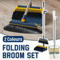 Folding Broom Dustpan Set Rotating Household Sweeping Hair Removal Cleaning Tool - White V528-BROOM-WHITE-382222