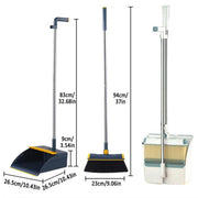 Folding Broom Dustpan Set Rotating Household Sweeping Hair Removal Cleaning Tool - White V528-BROOM-WHITE-382222