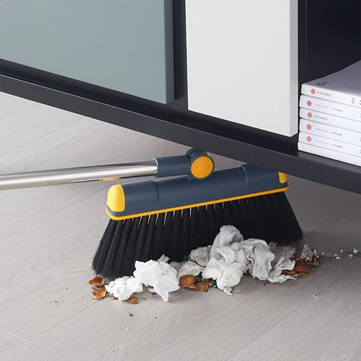 Folding Broom Dustpan Set Rotating Household Sweeping Hair Removal Cleaning Tool - White V528-BROOM-WHITE-382222
