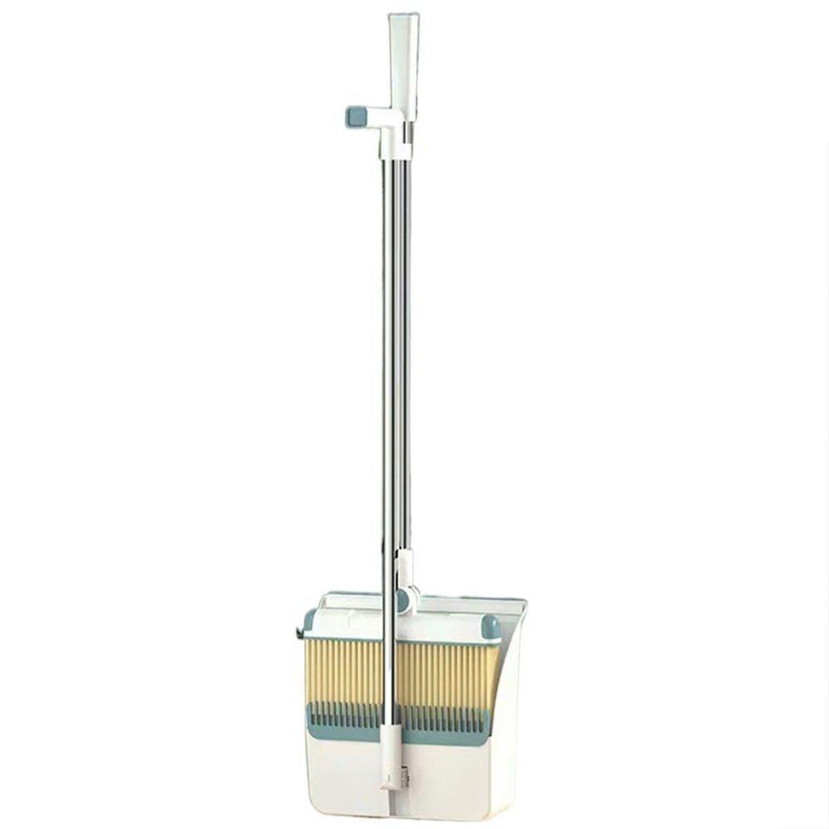 Folding Broom Dustpan Set Rotating Household Sweeping Hair Removal Cleaning Tool - White V528-BROOM-WHITE-382222