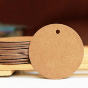200Pcs Kraft Paper Tags Round 5X5 Cm Brown Card Cardboard Wedding Party Gift Diy V528-BROWNCARD-200PCS-342608