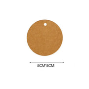 200Pcs Kraft Paper Tags Round 5X5 Cm Brown Card Cardboard Wedding Party Gift Diy V528-BROWNCARD-200PCS-342608