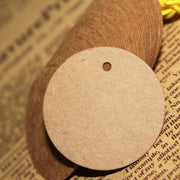 200Pcs Kraft Paper Tags Round 5X5 Cm Brown Card Cardboard Wedding Party Gift Diy V528-BROWNCARD-200PCS-342608
