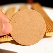 200Pcs Kraft Paper Tags Round 5X5 Cm Brown Card Cardboard Wedding Party Gift Diy V528-BROWNCARD-200PCS-342608