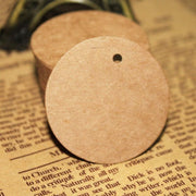 200Pcs Kraft Paper Tags Round 5X5 Cm Brown Card Cardboard Wedding Party Gift Diy V528-BROWNCARD-200PCS-342608