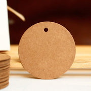 200Pcs Kraft Paper Tags Round 5X5 Cm Brown Card Cardboard Wedding Party Gift Diy V528-BROWNCARD-200PCS-342608