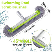 Swimming Pool Cleaning Brush Corner Scrub Brush Pool Wall Floor Cleaner Tool V528-BRUSH-548467