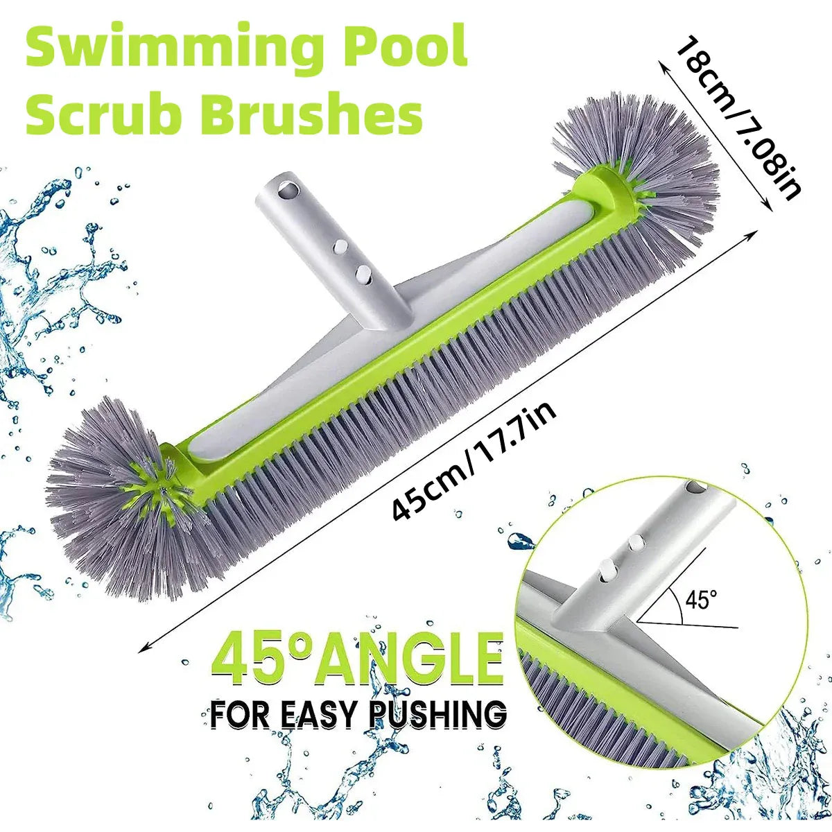Swimming Pool Cleaning Brush Corner Scrub Brush Pool Wall Floor Cleaner Tool V528-BRUSH-548467