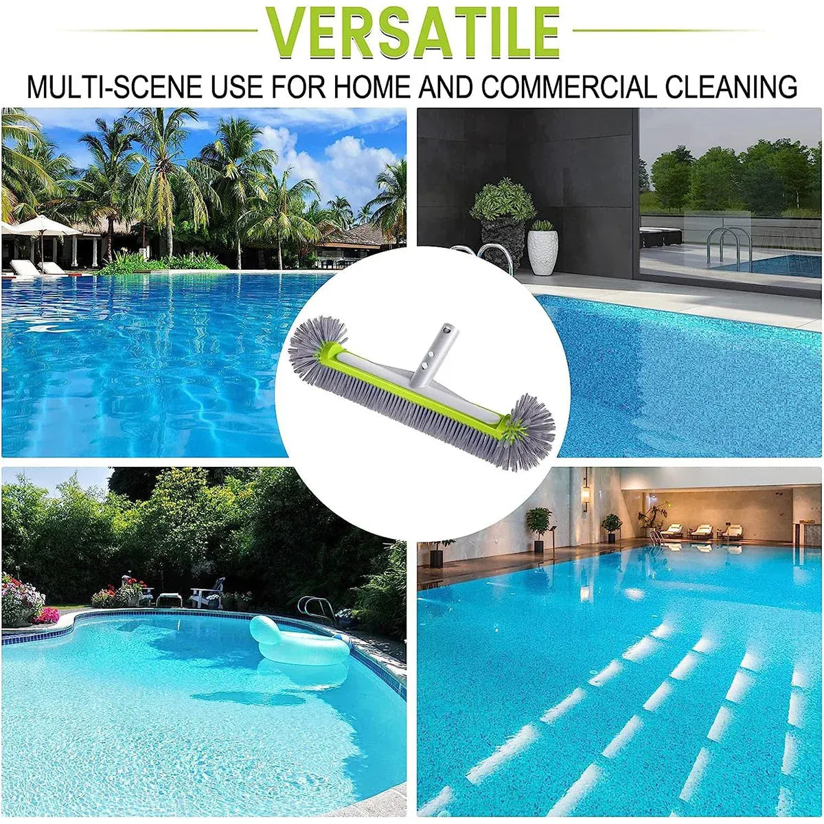 Swimming Pool Cleaning Brush Corner Scrub Brush Pool Wall Floor Cleaner Tool V528-BRUSH-548467