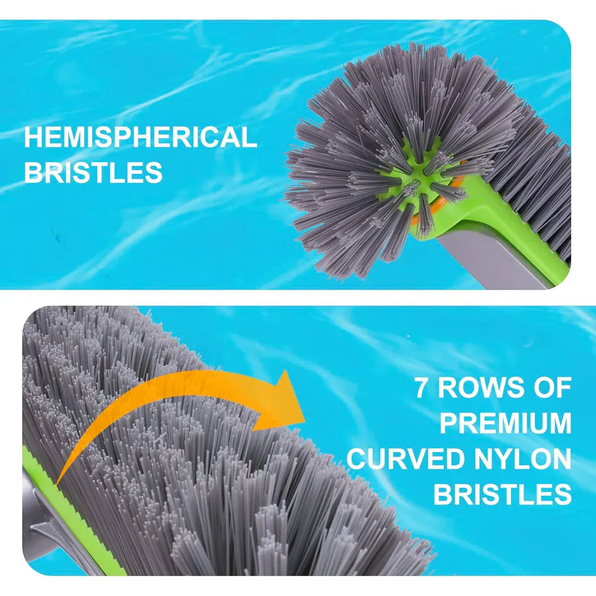 Swimming Pool Cleaning Brush Corner Scrub Brush Pool Wall Floor Cleaner Tool V528-BRUSH-548467
