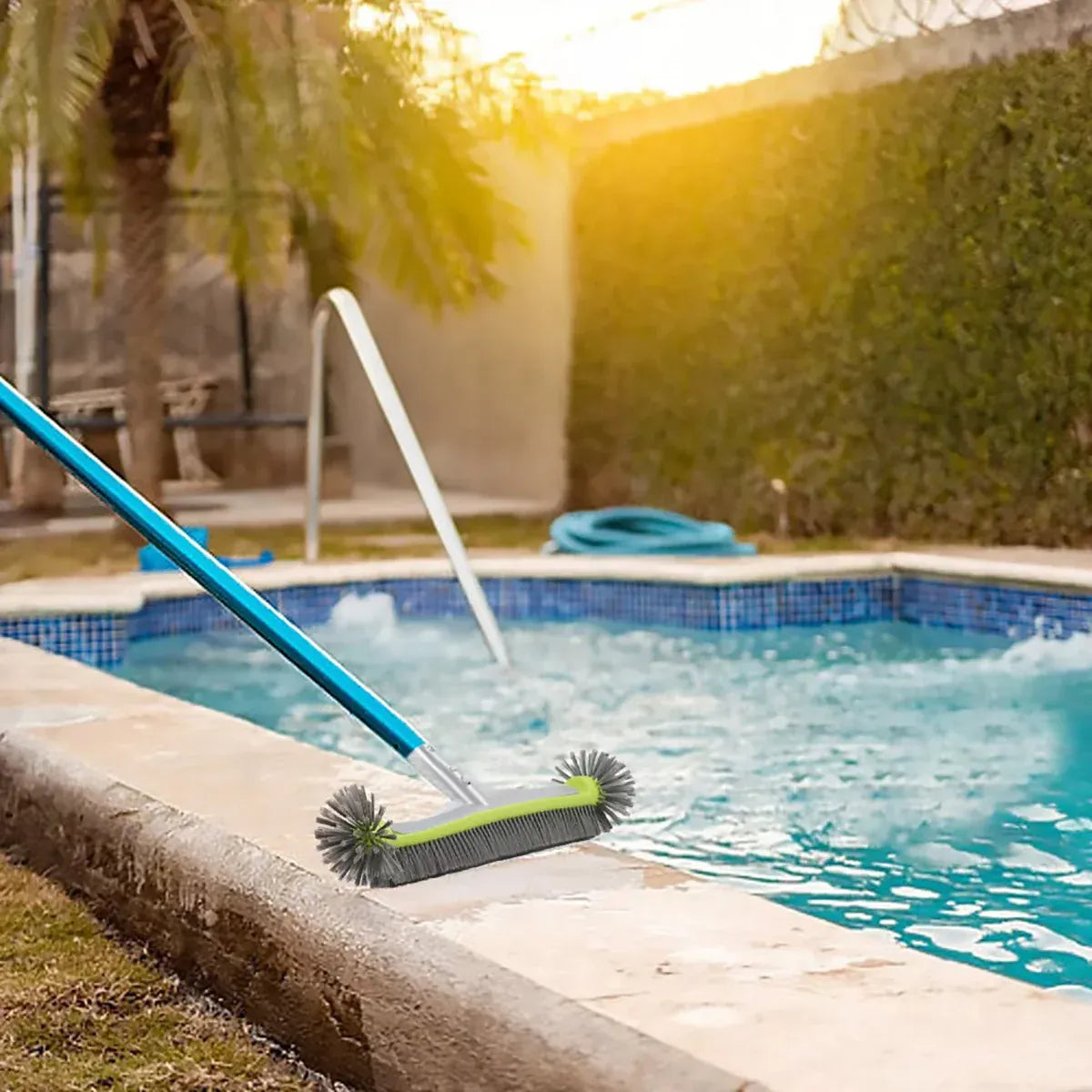Swimming Pool Cleaning Brush Corner Scrub Brush Pool Wall Floor Cleaner Tool V528-BRUSH-548467