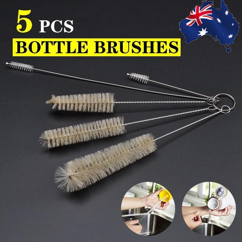 5PCS Bottle Cleaning Brush Set for Glass Straws Tubes Bottles Narrow Neck Cups V528-BRUSHESSMALLCLEANING-5PCS-913273