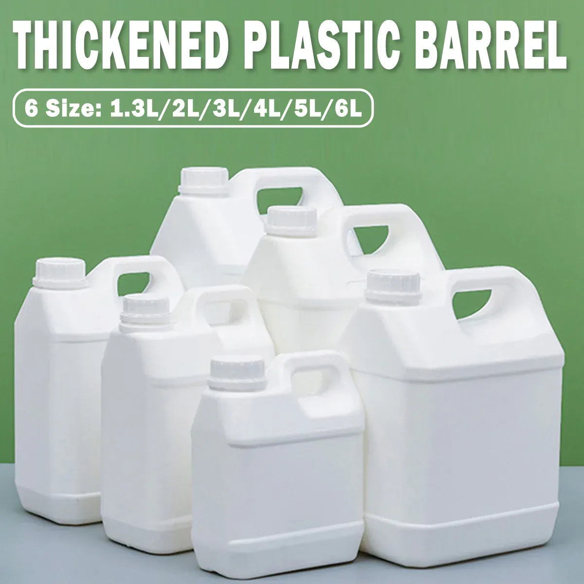 Plastic Square Bucket Storage Container Flat Square Pots 6 Sizes for Home Garden - 2L