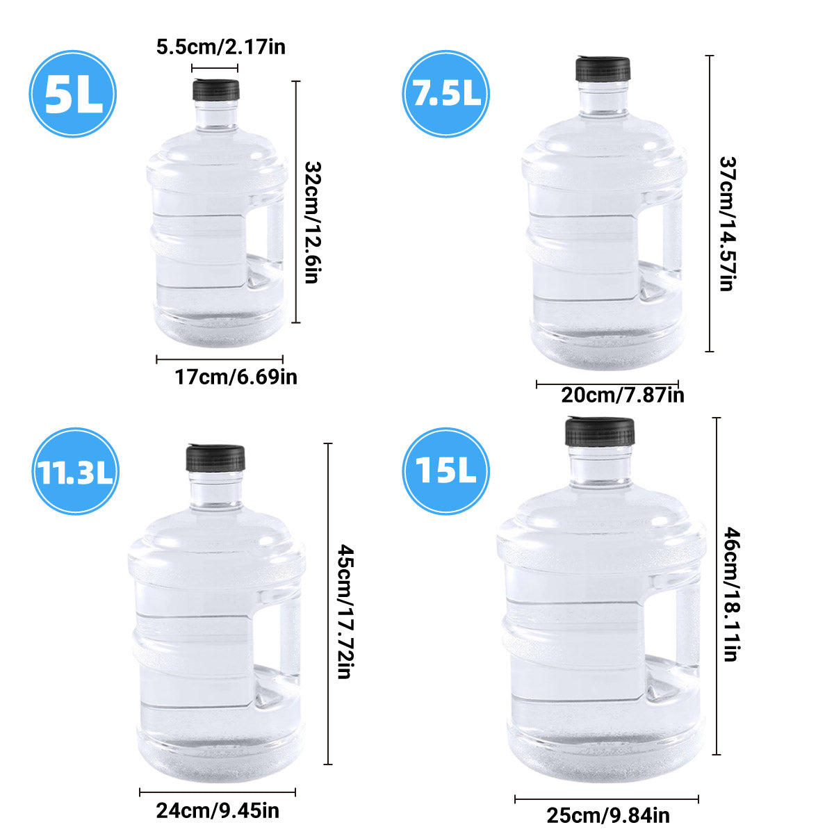 Water Storage Jugs Water Bucket Pure Water Barrel Portable Water Tank Water - 15L V528-BUCKET-15L-732535