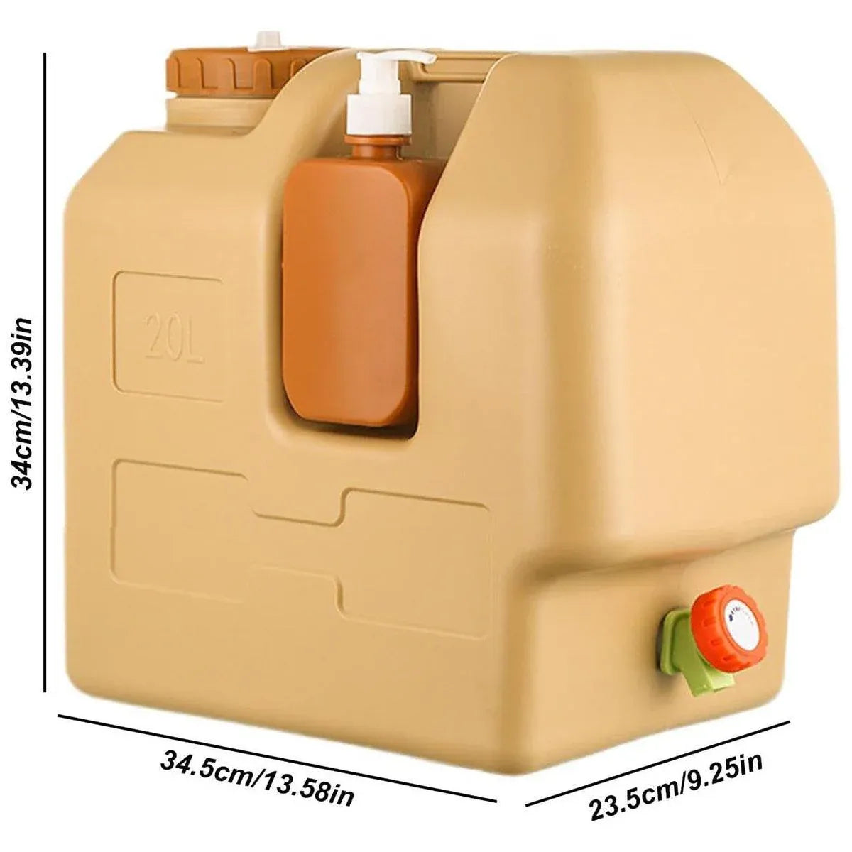 20L Outdoor Camping Portable Storage Bucket with Tap Drinking Water Container V528-BUCKET-20L-103146