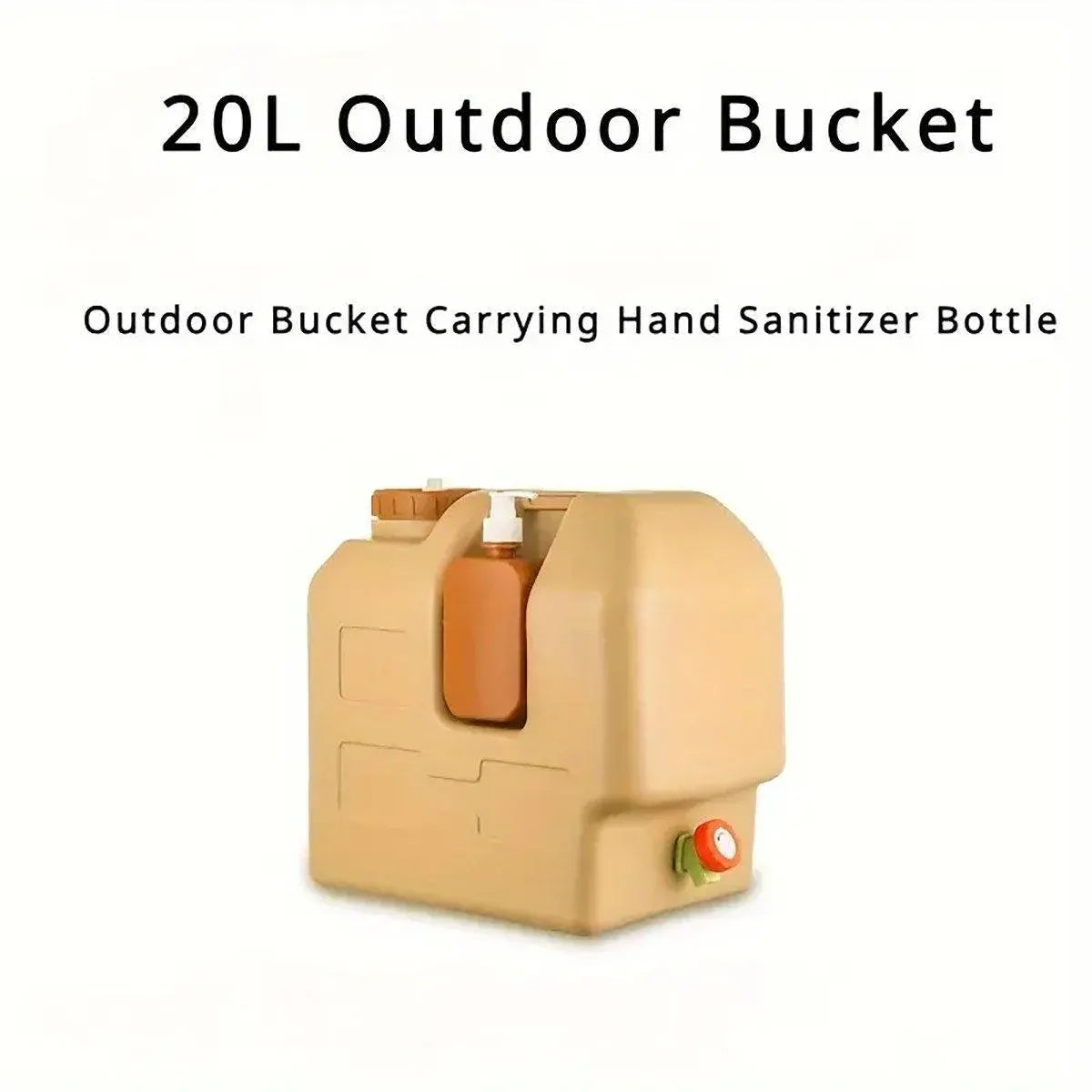 20L Outdoor Camping Portable Storage Bucket with Tap Drinking Water Container V528-BUCKET-20L-103146