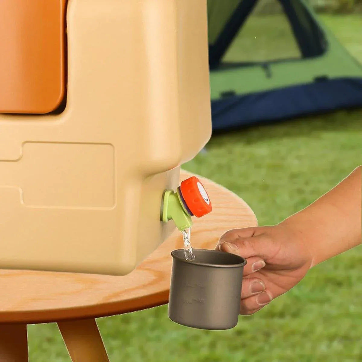 20L Outdoor Camping Portable Storage Bucket with Tap Drinking Water Container V528-BUCKET-20L-103146