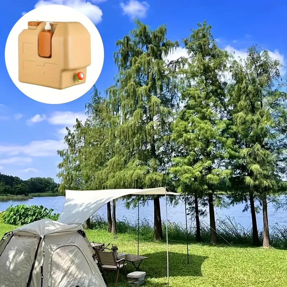 20L Outdoor Camping Portable Storage Bucket with Tap Drinking Water Container V528-BUCKET-20L-103146