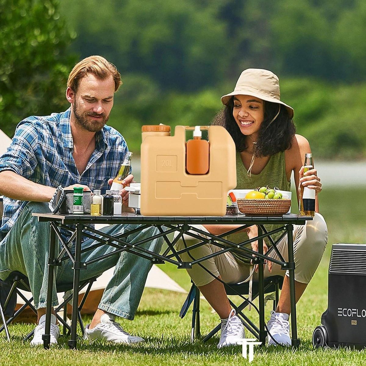 20L Outdoor Camping Portable Storage Bucket with Tap Drinking Water Container V528-BUCKET-20L-103146