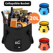 20L Portable Folding Bucket Water Container Camping Hiking Fishing Water Storage - Blue V528-BUCKET-20L-BLUE-201246
