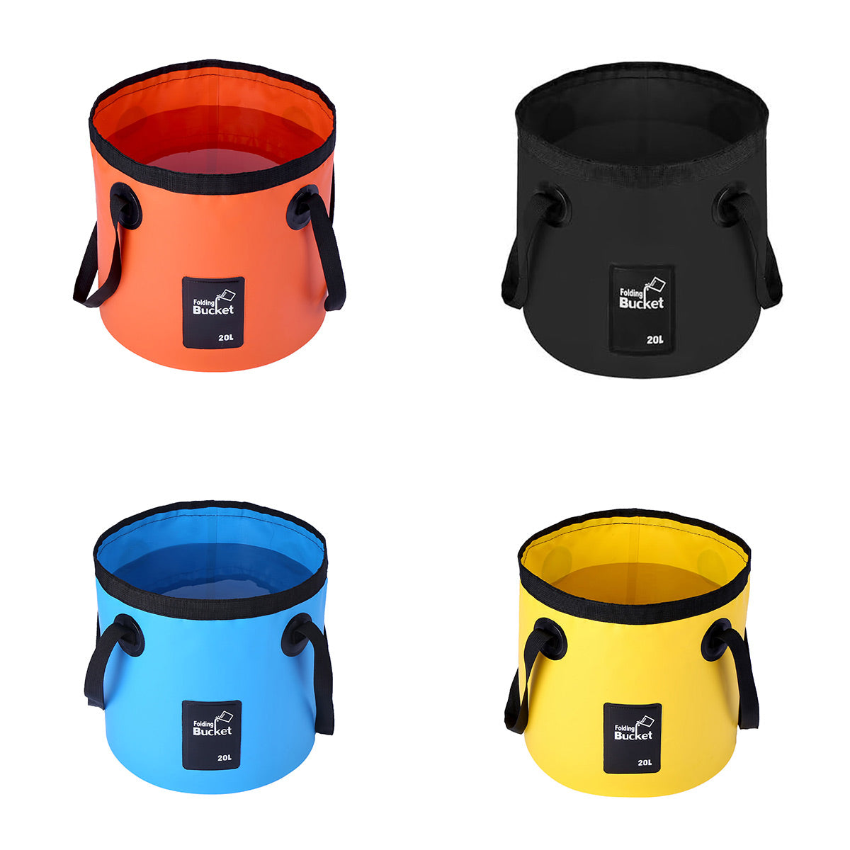 20L Portable Folding Bucket Water Container Camping Hiking Fishing Water Storage - Blue V528-BUCKET-20L-BLUE-201246