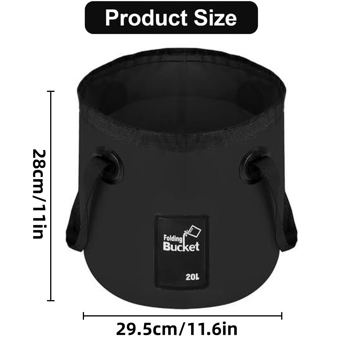 20L Portable Folding Bucket Water Container Camping Hiking Fishing Water Storage - Blue V528-BUCKET-20L-BLUE-201246