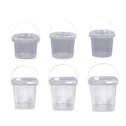 20pcs Plastic Round Bucket with Lid Transparent Portable Storage Gift Container - Round 1000ml V528-BUCKET-20PCS-1L-898855