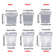 20pcs Plastic Round Bucket with Lid Transparent Portable Storage Gift Container - Round 1000ml V528-BUCKET-20PCS-1L-898855
