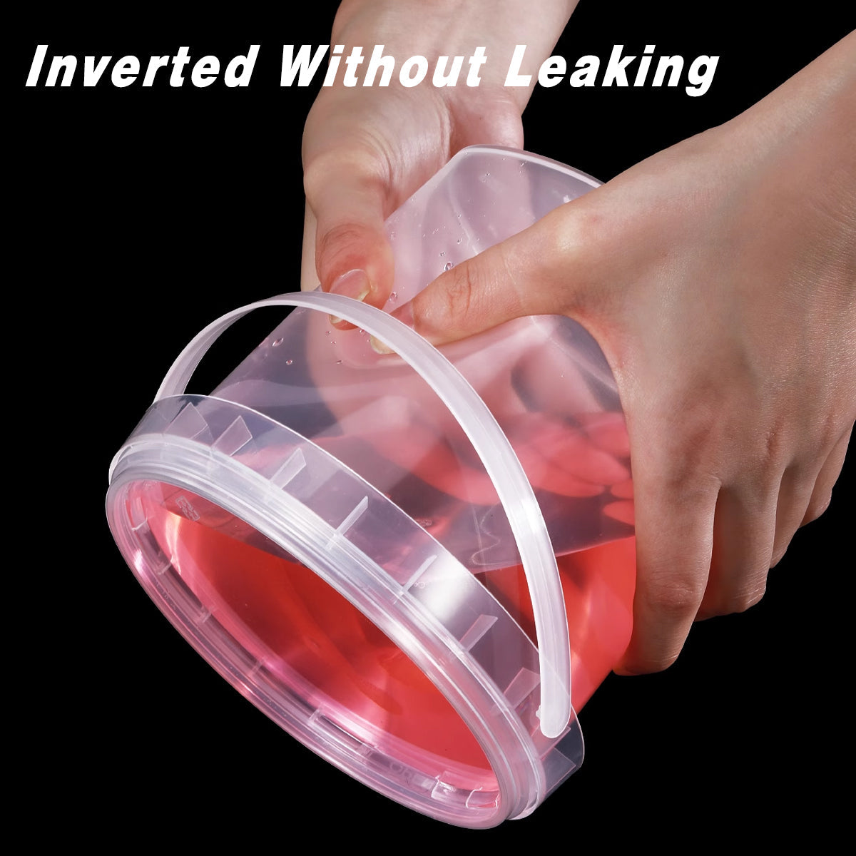20pcs Plastic Round Bucket with Lid Transparent Portable Storage Gift Container - Round 1000ml V528-BUCKET-20PCS-1L-898855