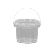 20pcs Plastic Round Bucket with Lid Transparent Portable Storage Gift Container - Round 1000ml V528-BUCKET-20PCS-1L-898855