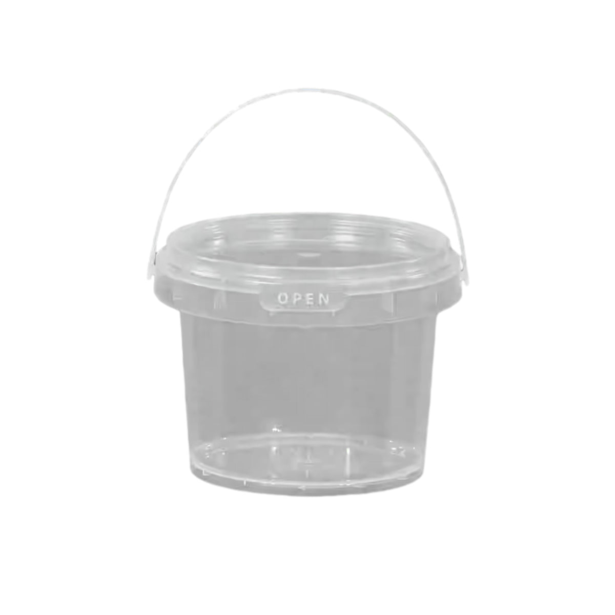 20pcs Plastic Round Bucket with Lid Transparent Portable Storage Gift Container - Round 1000ml V528-BUCKET-20PCS-1L-898855