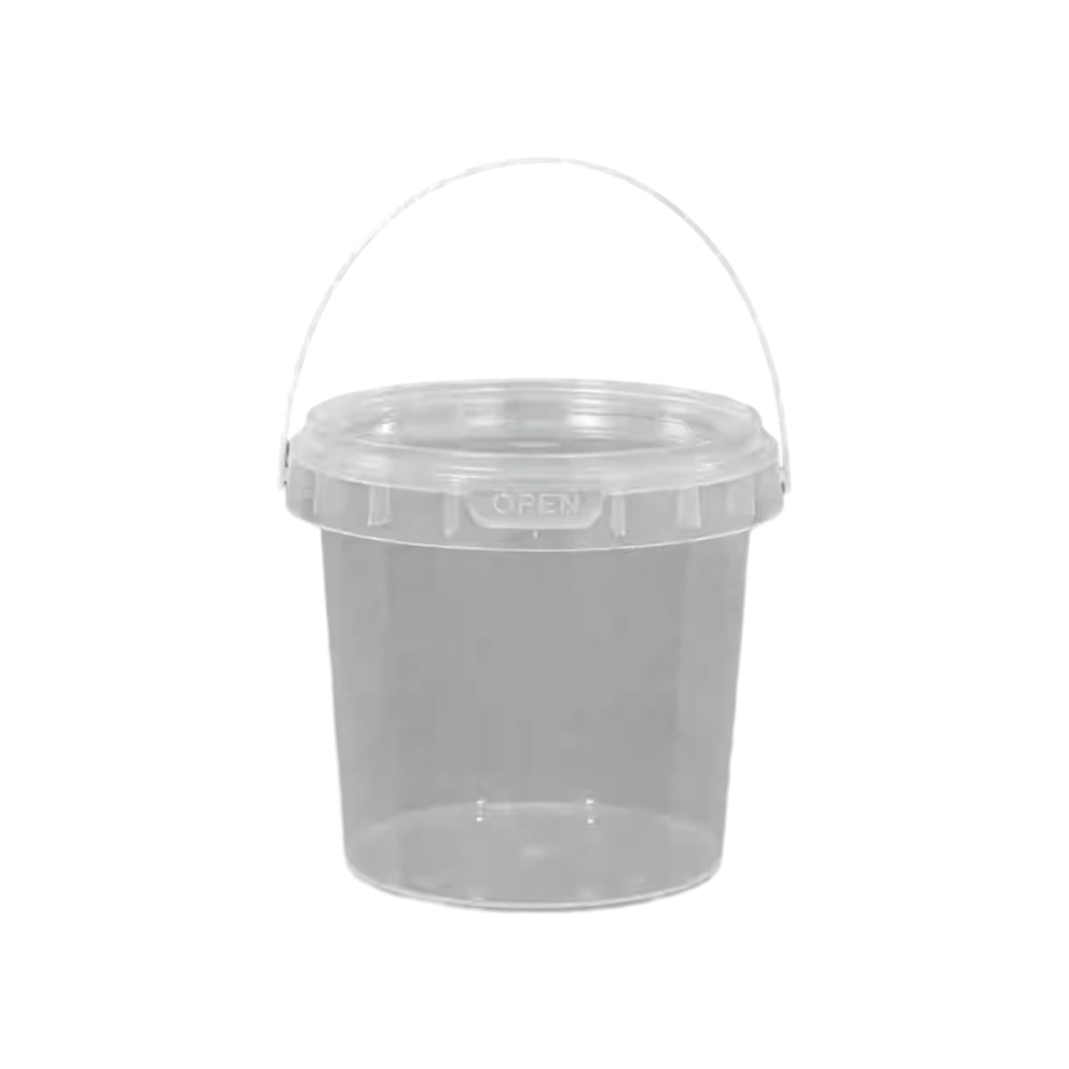 20pcs Plastic Round Bucket with Lid Transparent Portable Storage Gift Container - Round 1000ml V528-BUCKET-20PCS-1L-898855