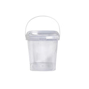 20pcs Plastic Round Bucket with Lid Transparent Portable Storage Gift Container - Round 1000ml V528-BUCKET-20PCS-1L-898855