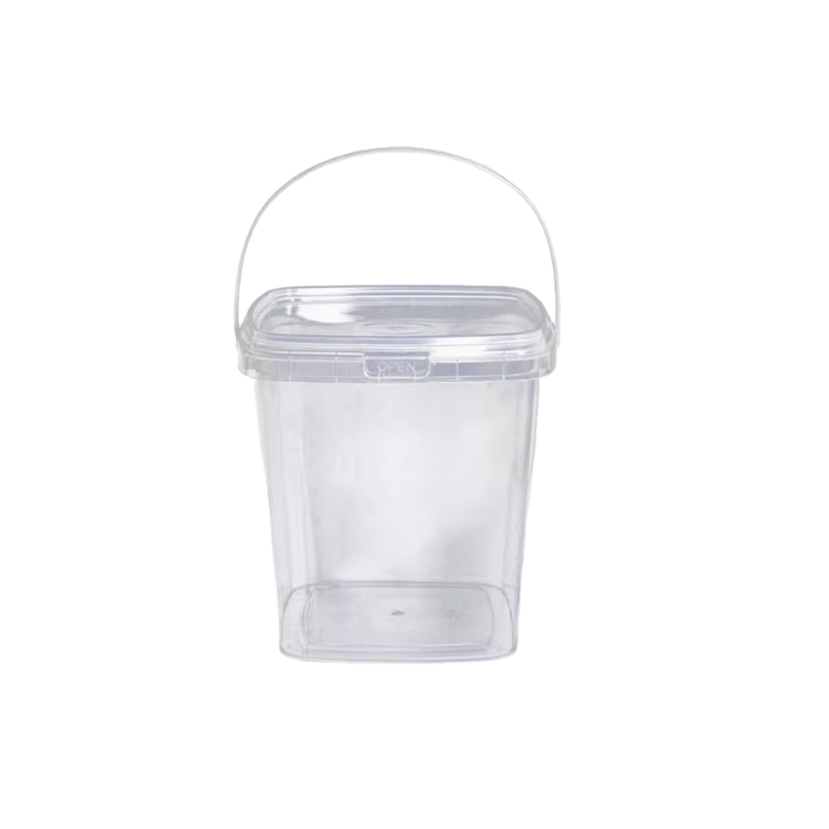 20pcs Plastic Round Bucket with Lid Transparent Portable Storage Gift Container - Round 1000ml V528-BUCKET-20PCS-1L-898855
