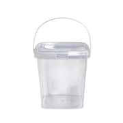 20pcs Plastic Round Bucket with Lid Transparent Portable Storage Gift Container - Round 1000ml V528-BUCKET-20PCS-1L-898855