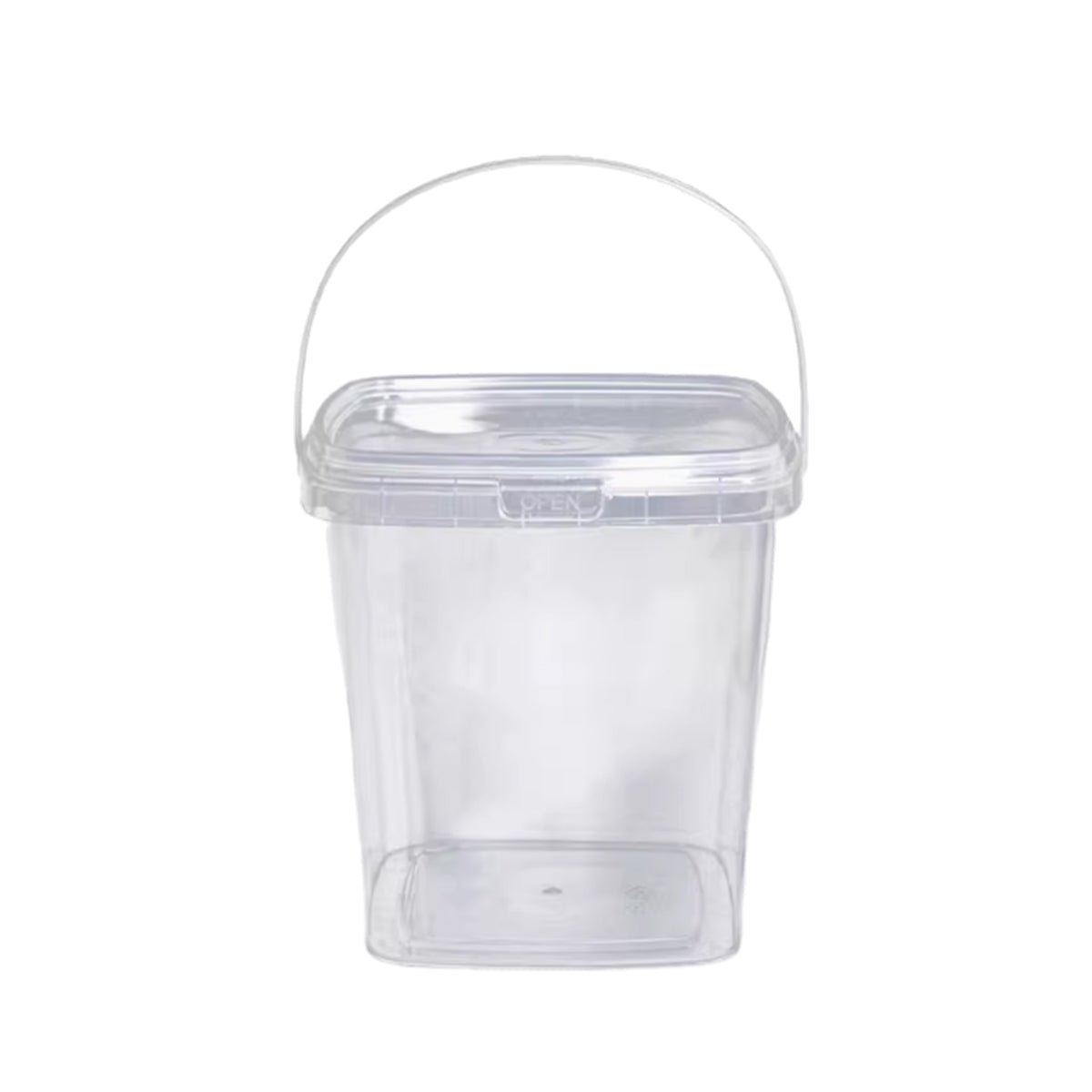 20pcs Plastic Round Bucket with Lid Transparent Portable Storage Gift Container - Round 1000ml V528-BUCKET-20PCS-1L-898855