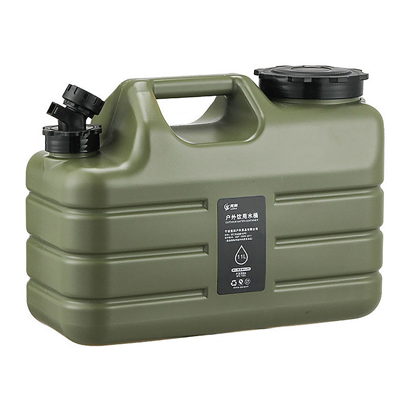 Outdoor Camping Water Storage Bucket with Faucet Portable Square Drinking Tank - 12L V528-BUCKET-ARMY-GREEN-12L-537751