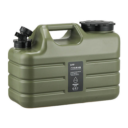 Outdoor Camping Water Storage Bucket with Faucet Portable Square Drinking Tank - 12L V528-BUCKET-ARMY-GREEN-12L-537751