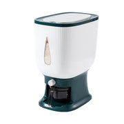 10kg Rice Storage Bucket Household Metering Rice Container Large Capacity - Grey V528-BUCKET-GREY-930420