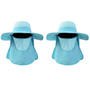 2PCS Outdoor Fisherman Hat Men Women Sun Protection Fishing Cap Bucket Hat - Navy V528-BUCKET-HAT-2PCS-NAVY-417726