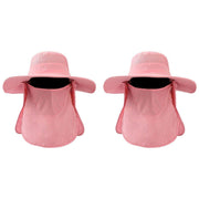 2PCS Outdoor Fisherman Hat Men Women Sun Protection Fishing Cap Bucket Hat - Navy V528-BUCKET-HAT-2PCS-NAVY-417726