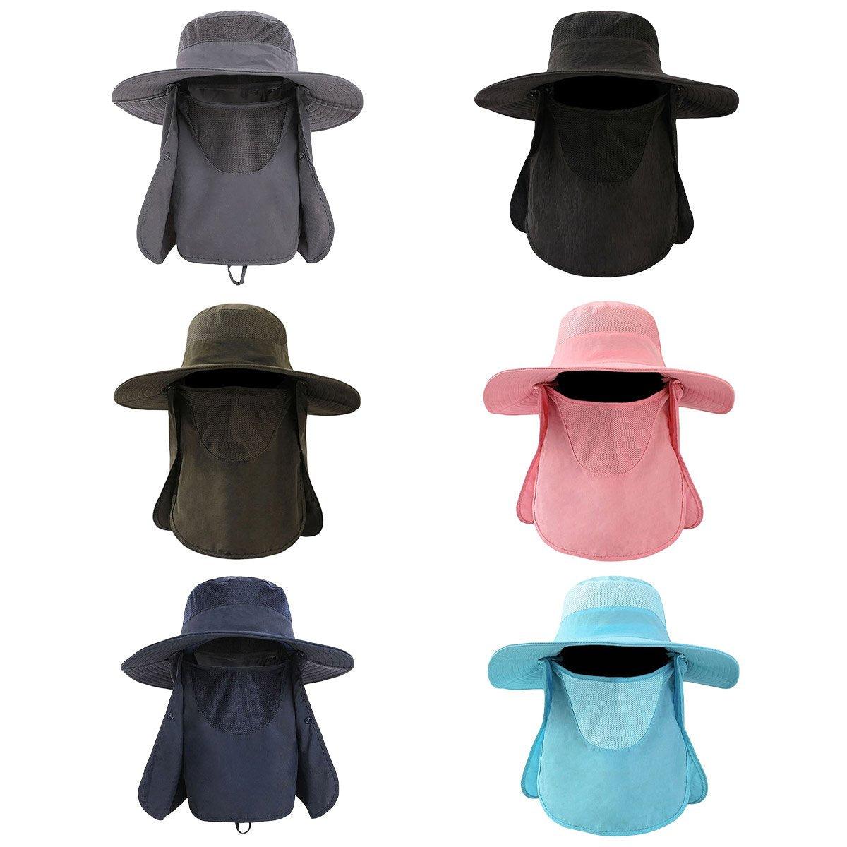 2PCS Outdoor Fisherman Hat Men Women Sun Protection Fishing Cap Bucket Hat - Pink V528-BUCKET-HAT-2PCS-PINK-451269