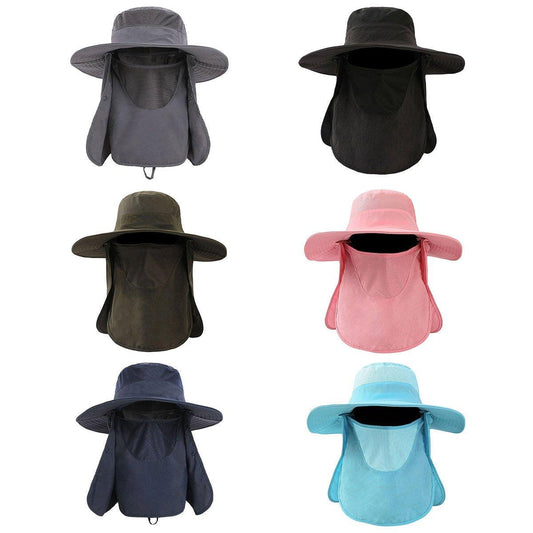 2PCS Outdoor Fisherman Hat Men Women Sun Protection Fishing Cap Bucket Hat - Pink V528-BUCKET-HAT-2PCS-PINK-451269