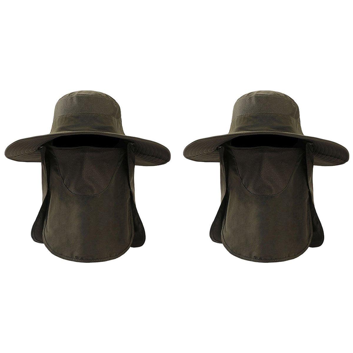 2PCS Outdoor Fisherman Hat Men Women Sun Protection Fishing Cap Bucket Hat - Pink V528-BUCKET-HAT-2PCS-PINK-451269