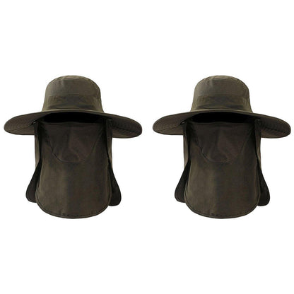 2PCS Outdoor Fisherman Hat Men Women Sun Protection Fishing Cap Bucket Hat - Pink V528-BUCKET-HAT-2PCS-PINK-451269