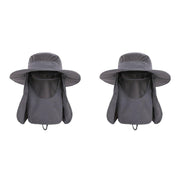 2PCS Outdoor Fisherman Hat Men Women Sun Protection Fishing Cap Bucket Hat - Pink V528-BUCKET-HAT-2PCS-PINK-451269