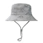 Cartoon Dinosaur Bucket Hat with Wide Brim for Summer Sun Protection - Grey V528-BUCKET-HAT-YH-581153