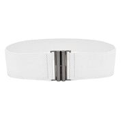 Women Elastic Waist Belt Stretch Cinch Wide Band with Metal Buckle for Dress 3Colours - Brown V528-BUCKLECINCH-BROWN-909874