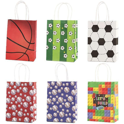 30PCS Fashion Ball Kraft Paper Gift Bag Festivals gift tote bag Party Favor Bag - Building-Blocks-30pcs V528-BUILDING-BLOCKS-30PCS-486523